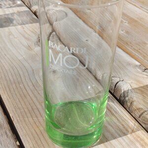 Beautiful green tinted Ombre BACARDI Mojito Cocktail glass